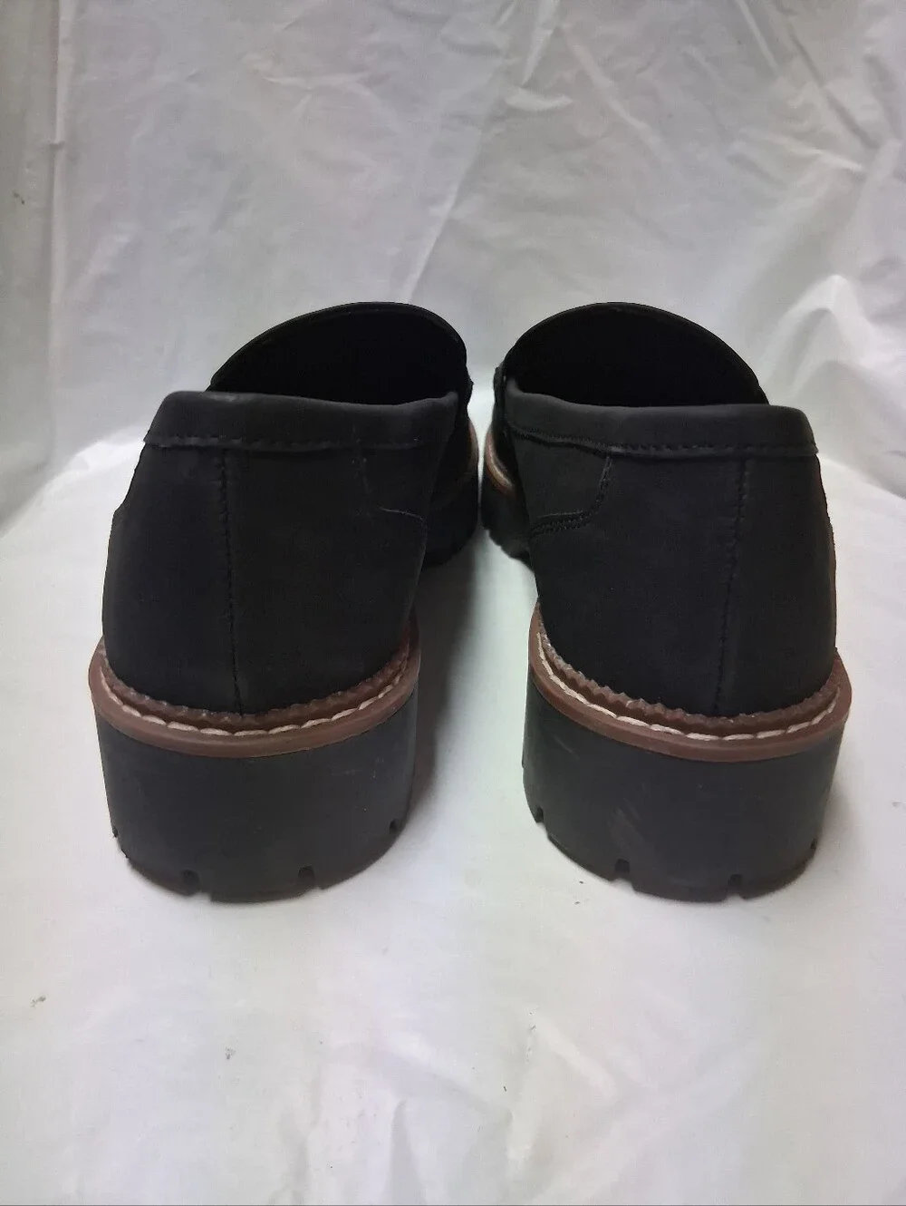Maurices Women's Black Penny Loafers with Lug Sole Size 9 Preowned